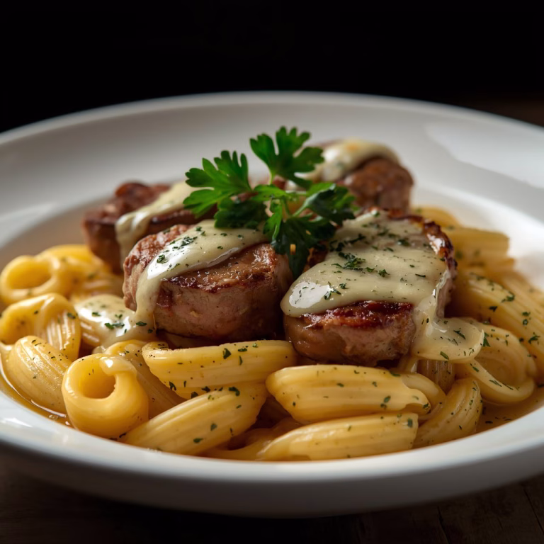 Garlic Butter Steak Bites & Shell Pasta Recipe