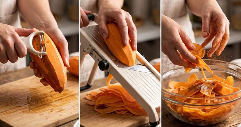 Cranberry-Glazed Sweet Potato Roses with Whipped Brie & Walnut Dust Recipe