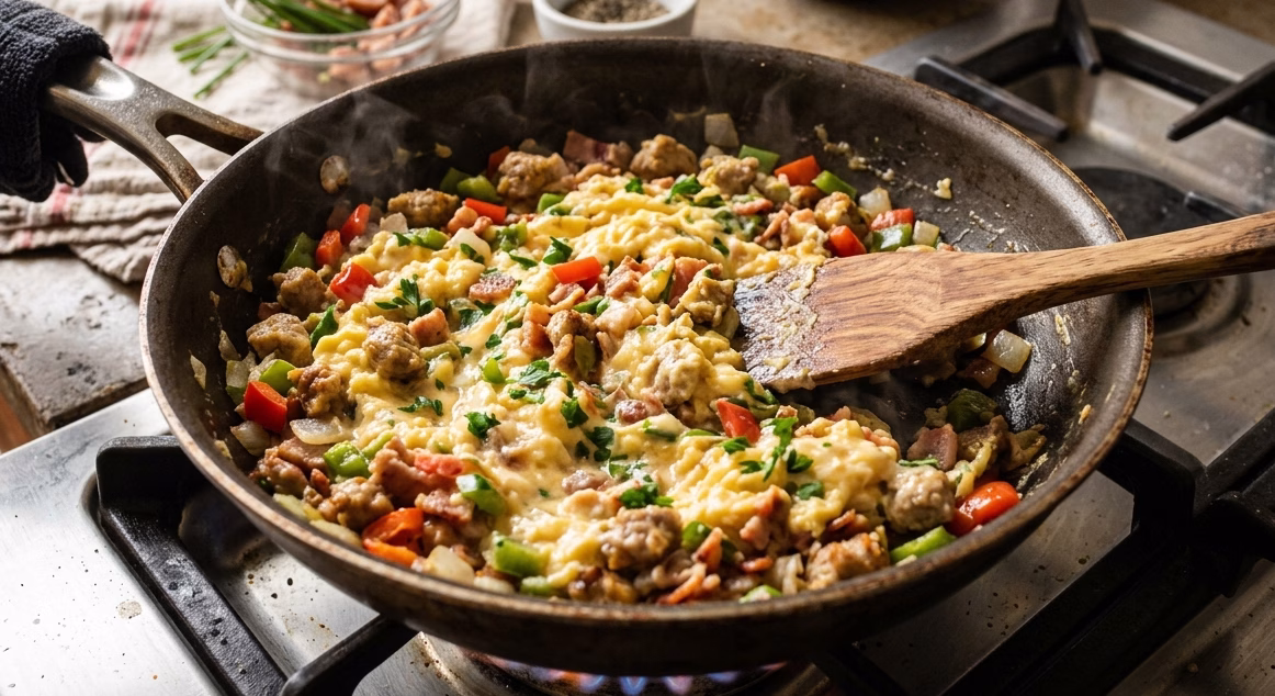 Loaded Breakfast Stuffed Croissants Recipe