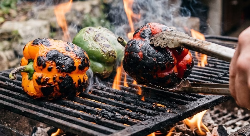 Chargrilled Capsicums in Garlic Parsley Oil Recipe
