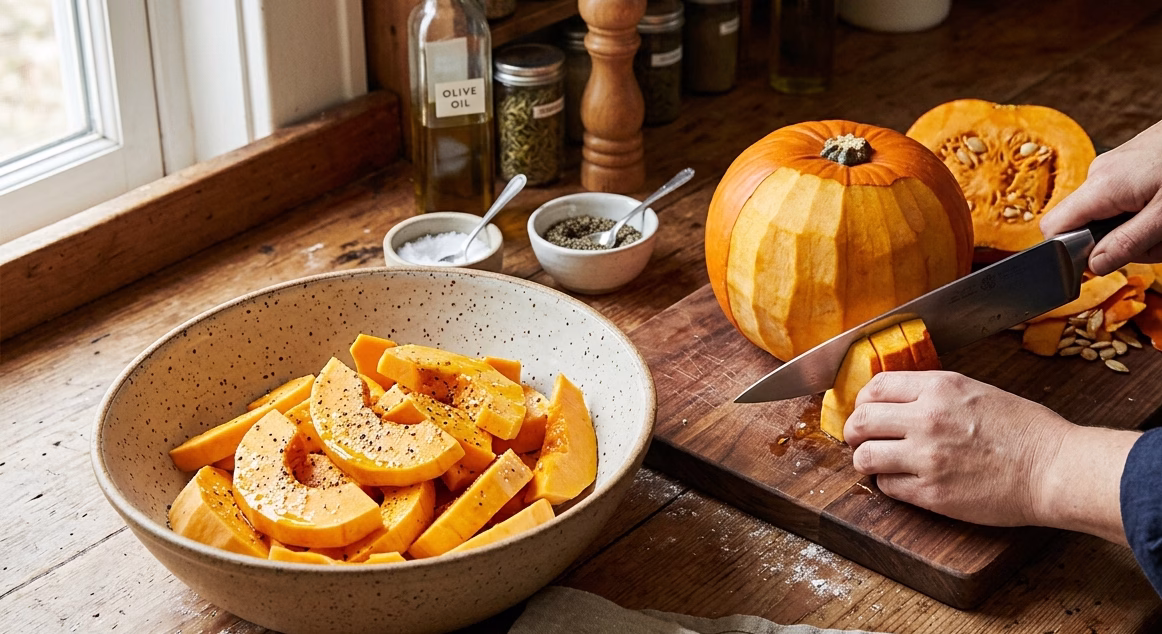 Golden Roasted Pumpkin with Yogurt Sauce and Pine Nuts Recipe