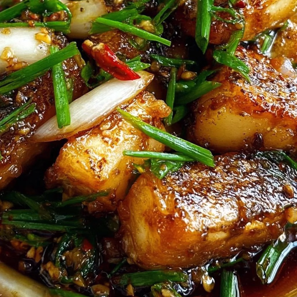 Ginger Onion Fried Sea Bass Recipe