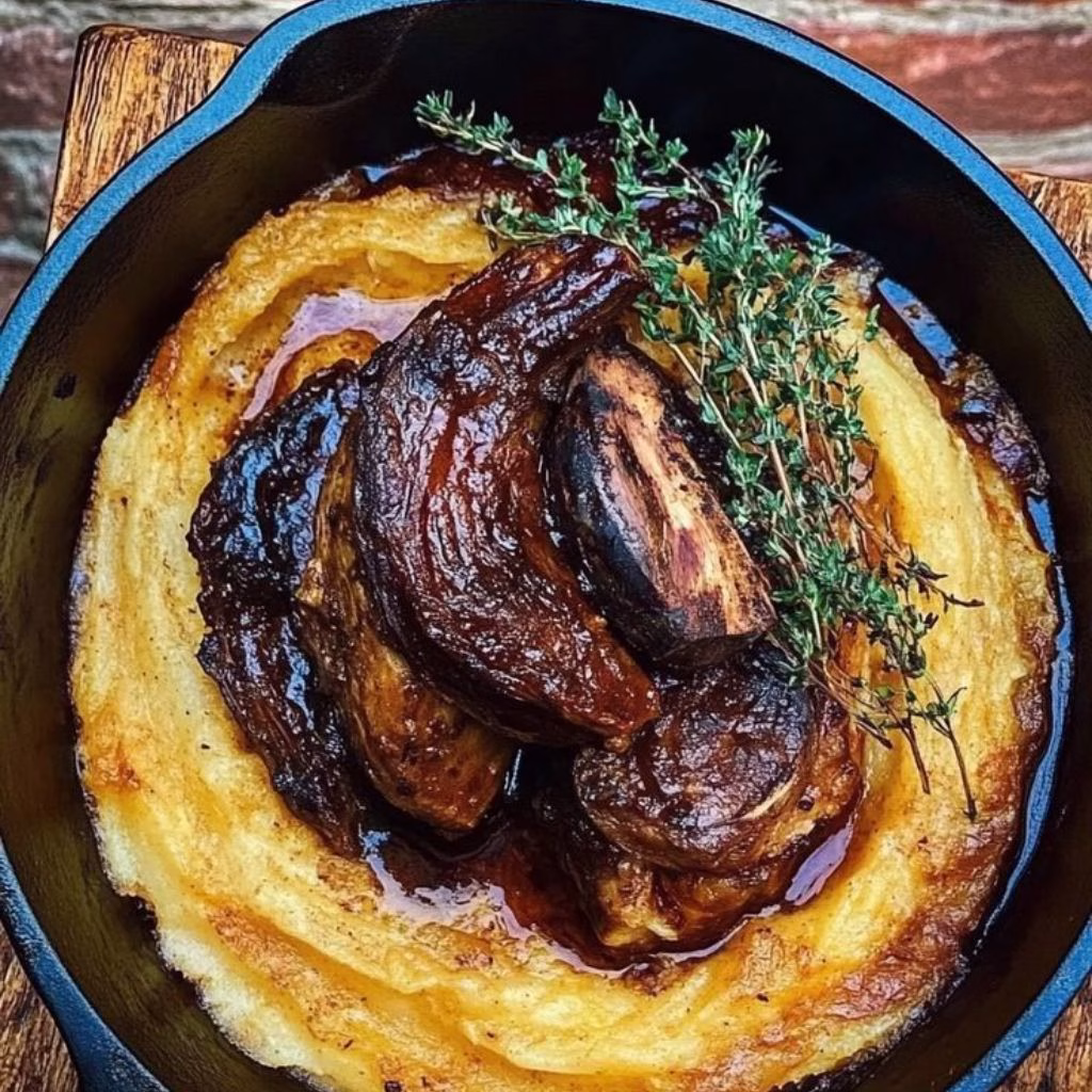 Gospel Shank with Smoked Gouda Grits Recipe