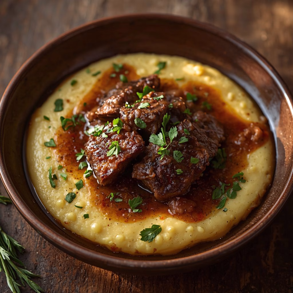 Gospel Shank with Smoked Gouda Grits Recipe