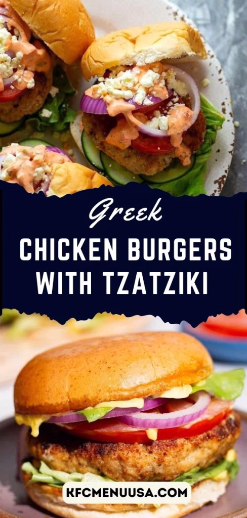 Greek Chicken Burgers with Tzatziki Recipe