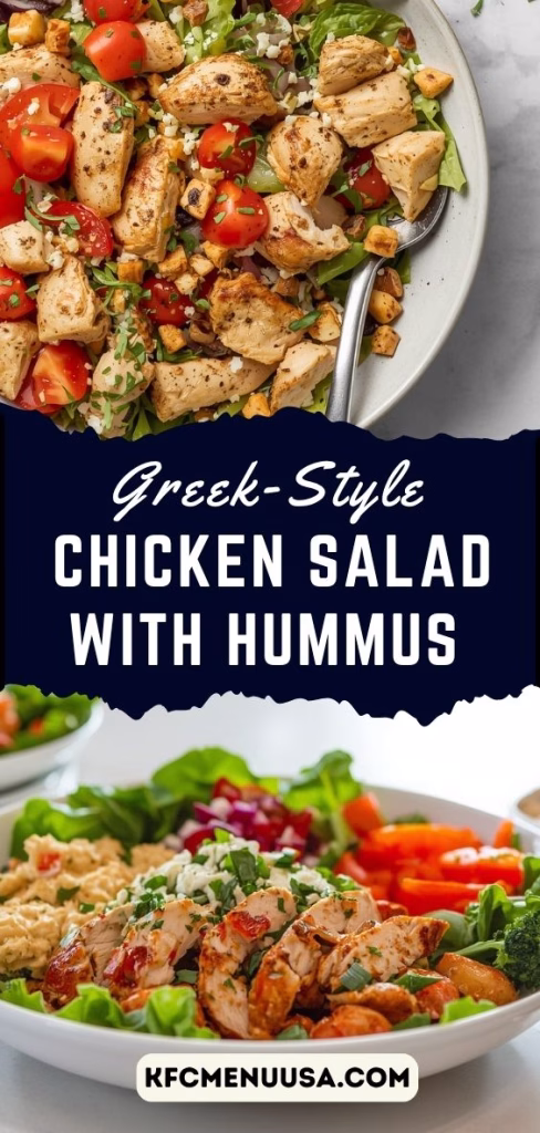 Greek-Style Chicken Salad With Hummus Recipe