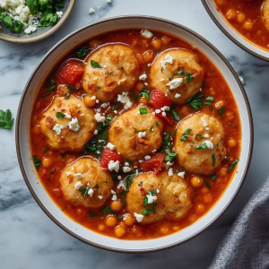 Greek-Style Chickpea Stew with Dumplings Recipe