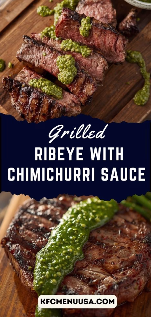 Grilled Ribeye with Chimichurri Sauce Recipe