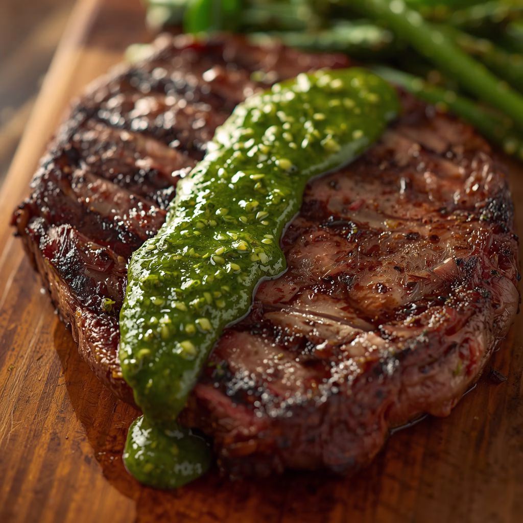 Grilled Ribeye with Chimichurri Sauce Recipe