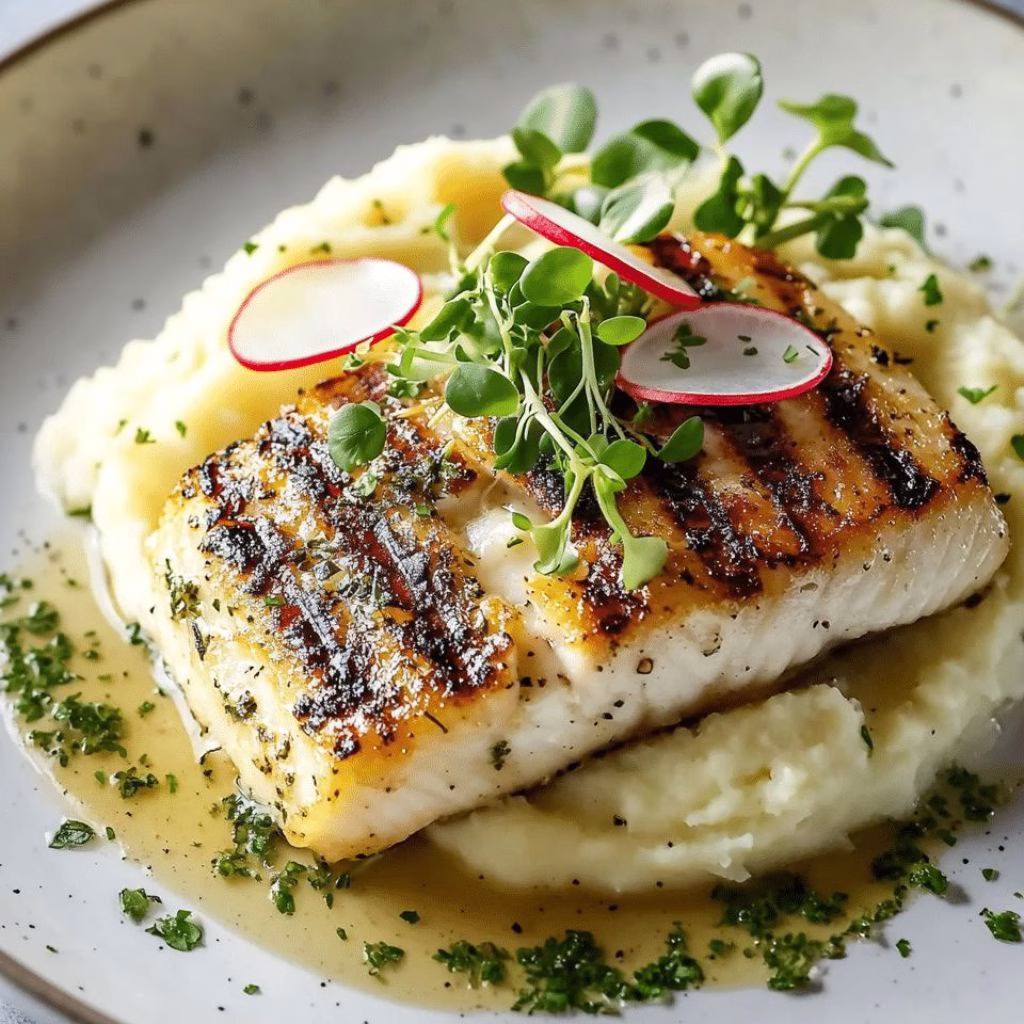 Grilled Sea Bass with Herb Butter Recipe