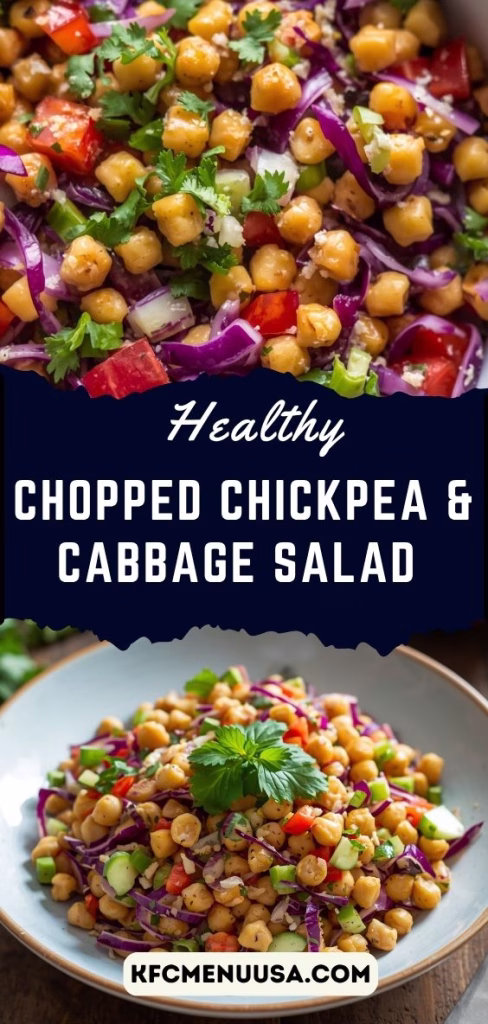 Healthy Chopped Chickpea & Cabbage Salad Recipe