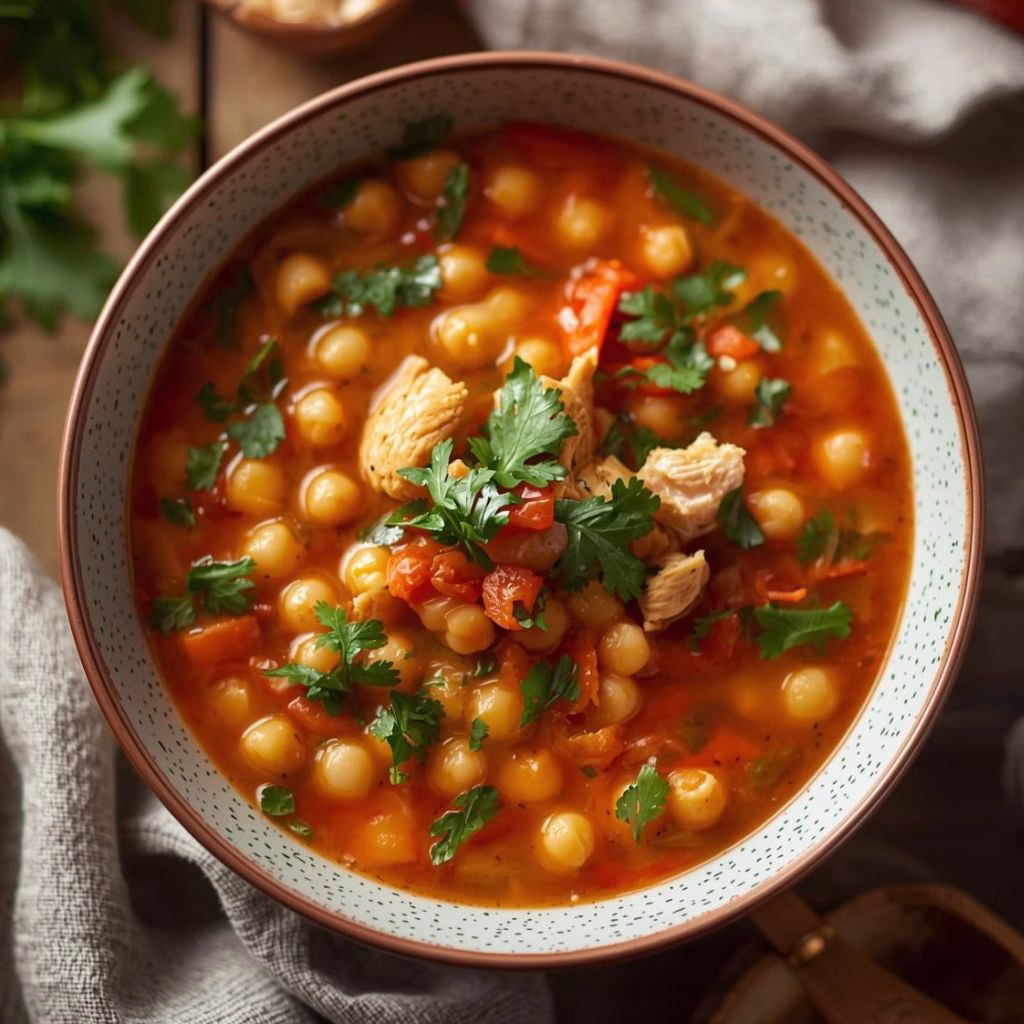 Hearty Chicken and Chickpea Soup Recipe