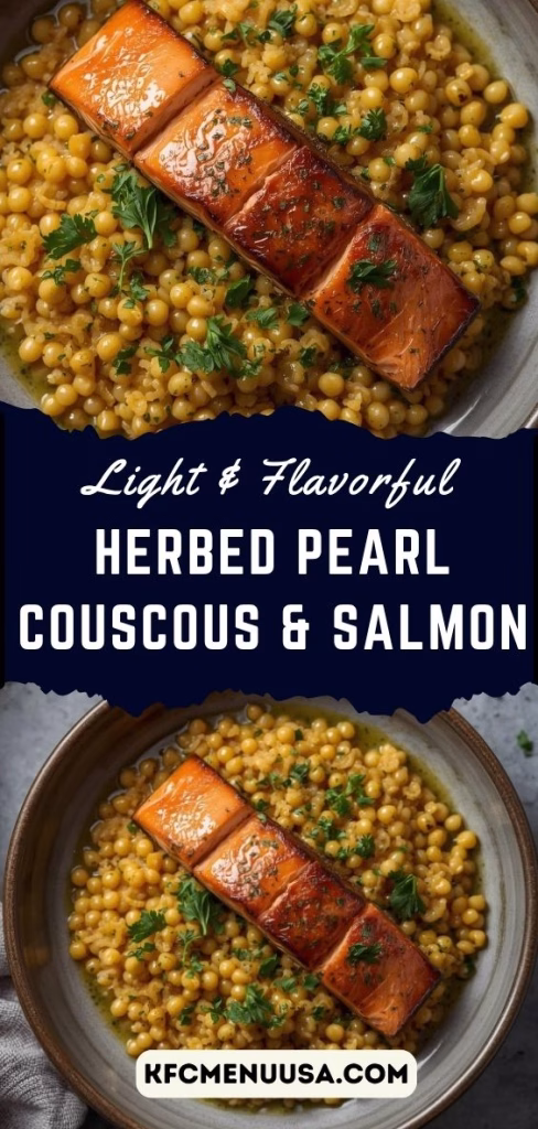 Herbed Pearl Couscous And Salmon Recipe