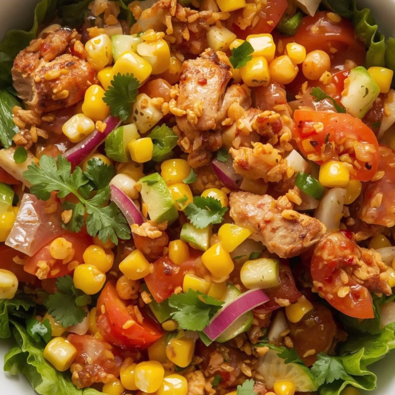 High Protein Chicken Street Corn Salad Recipe