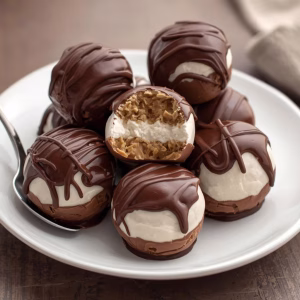 High-Protein Frozen Peanut Butter Greek Yogurt Bites Recipe