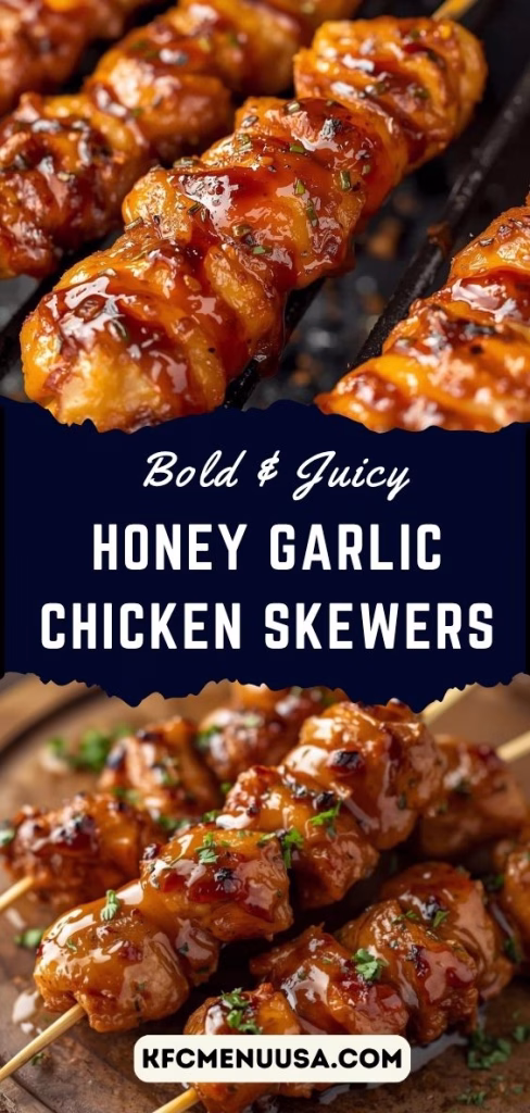 Honey Garlic Chicken Skewers Recipe