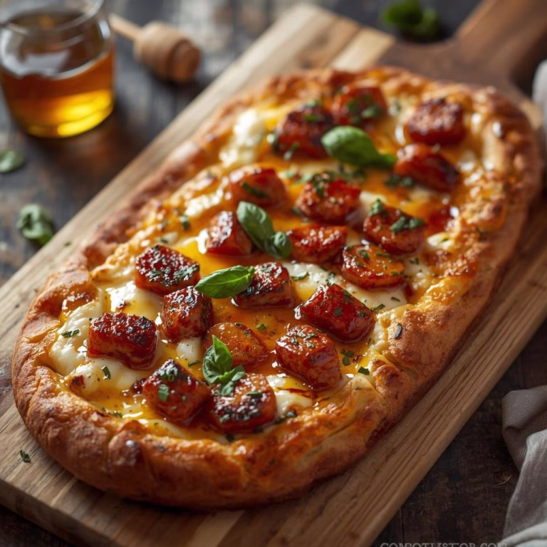 Hot Honey Ricotta Sausage Flatbread Recipe