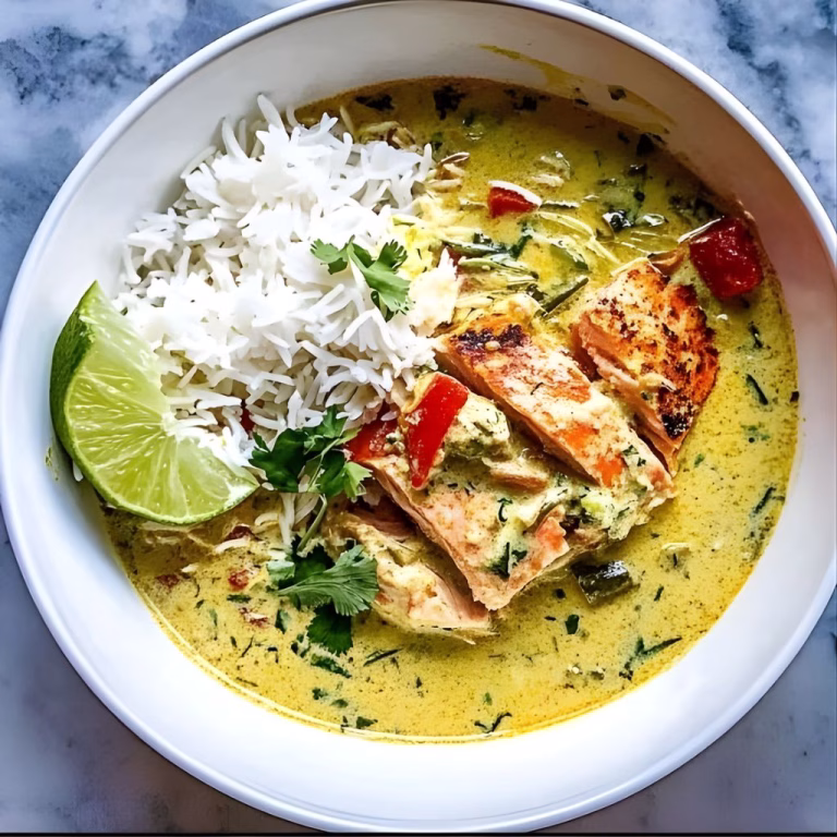 Salmon in Coconut Lime Indian Curry Recipe