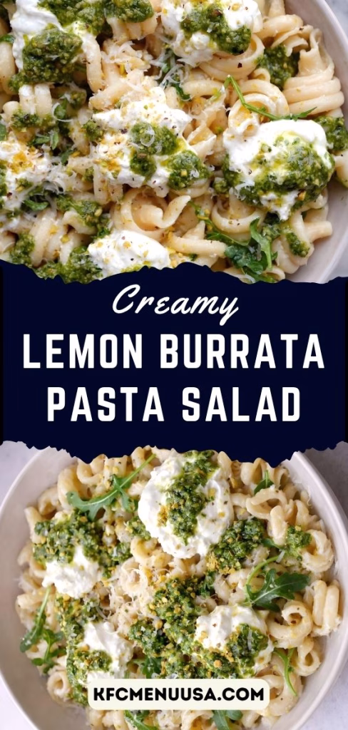Lemon Burrata Pasta Salad Recipe