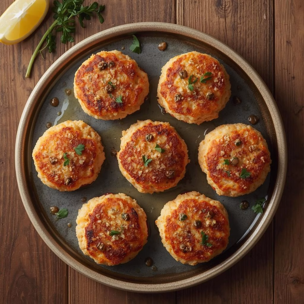 Lemon Caper Salmon Cakes Recipe