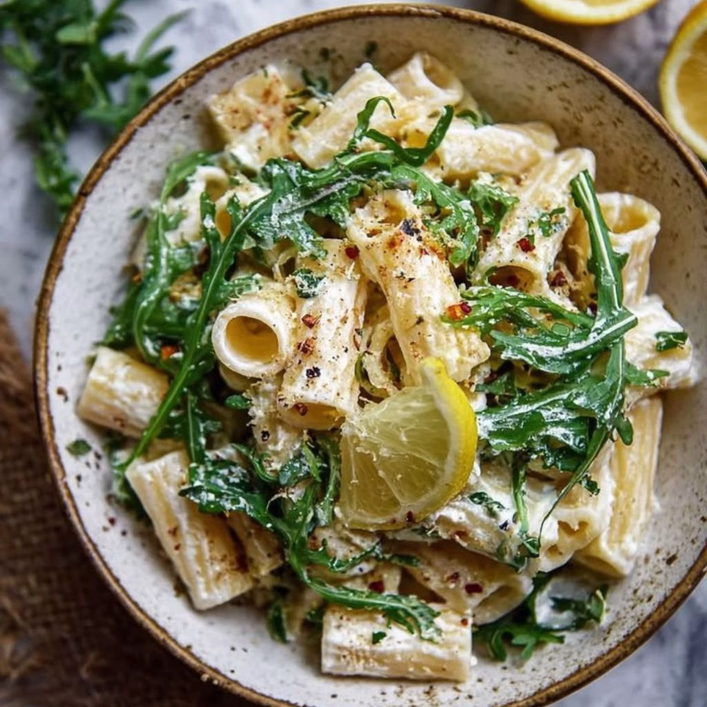 Lemon Ricotta Pasta With Arugula Recipe