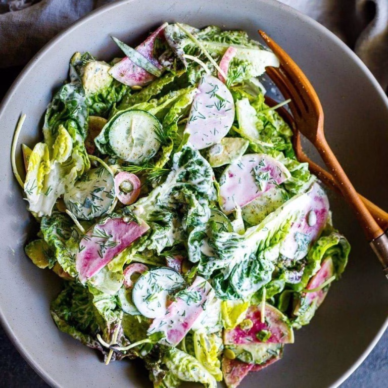 Little Gem Salad with Dilly Ranch Recipe