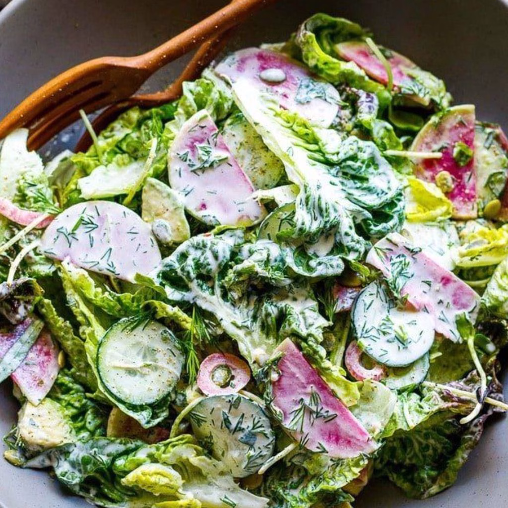 Little Gem Salad with Dilly Ranch Recipe