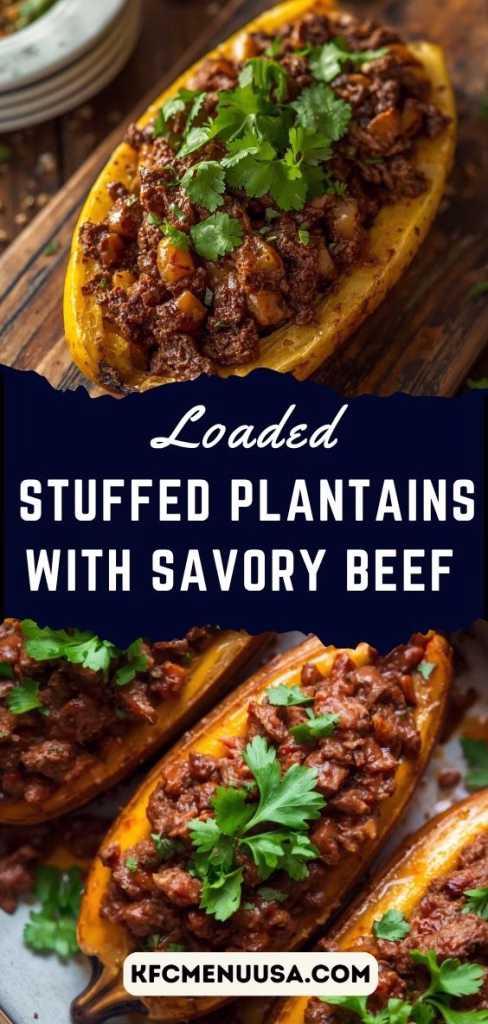 Loaded Stuffed Plantains with Savory Beef Recipe