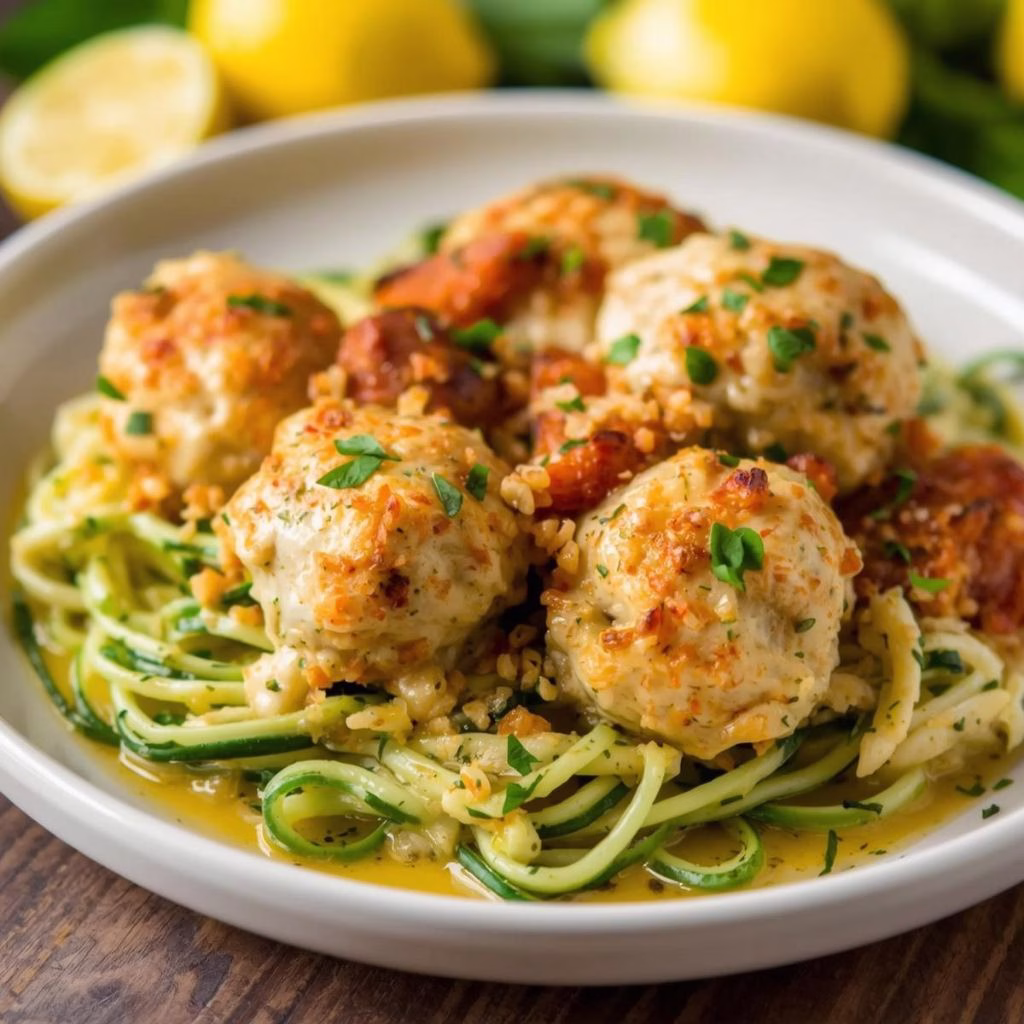 Low-Carb Chicken Piccata Meatballs Recipe