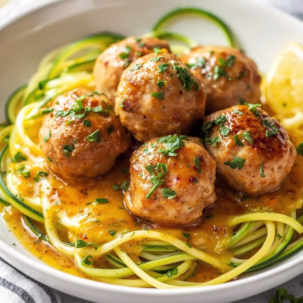Low-Carb Chicken Piccata Meatballs Recipe