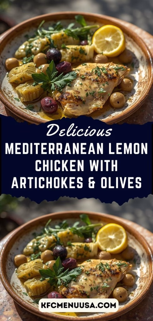 Mediterranean Lemon Chicken with Artichokes & Olives Recipe