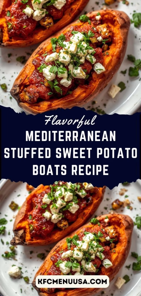 Mediterranean Stuffed Sweet Potato Boats Recipe