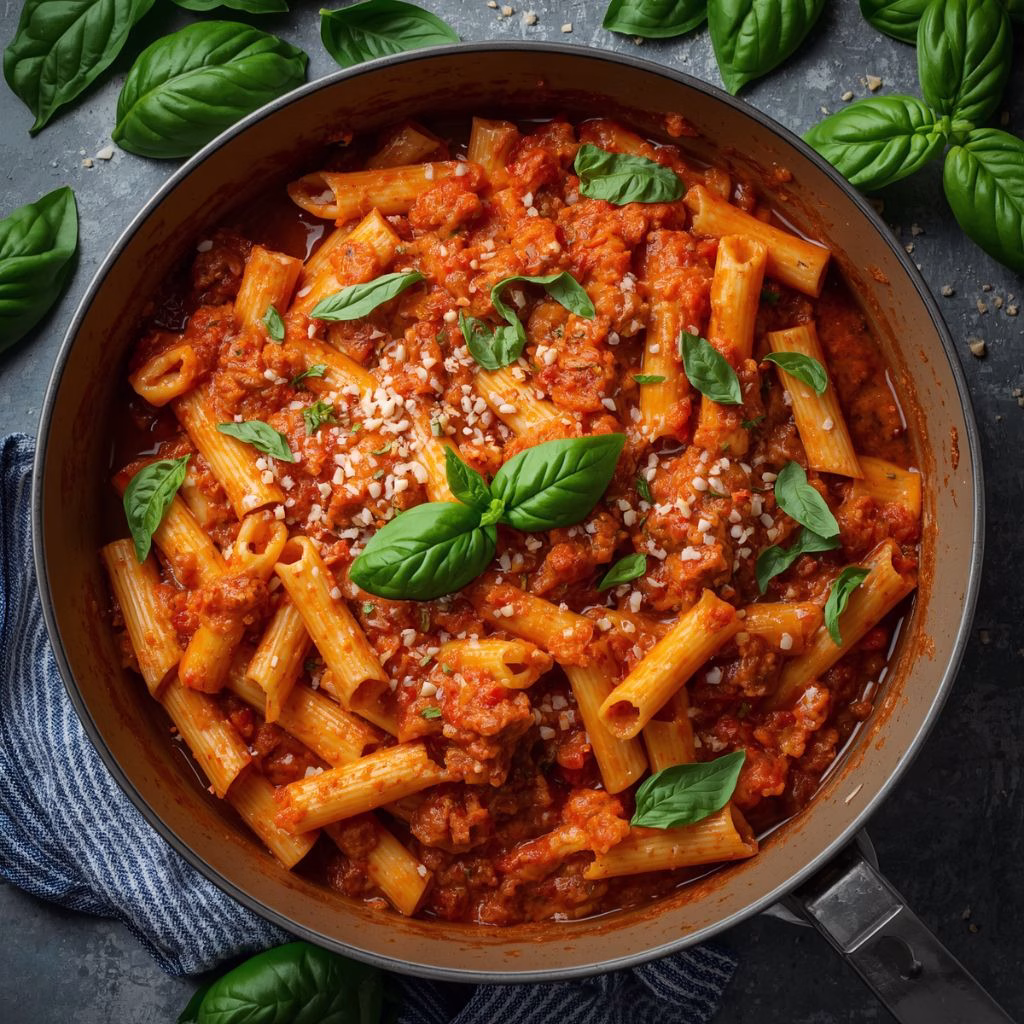 One Pot Spicy Rigatoni Recipe