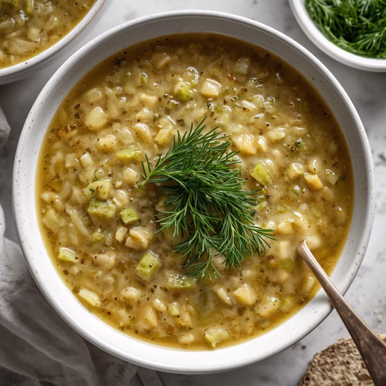 Orzo Leek & Dill Soup Recipe