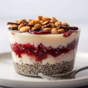 Peanut Butter & Jelly Chia Seed Pudding Recipe