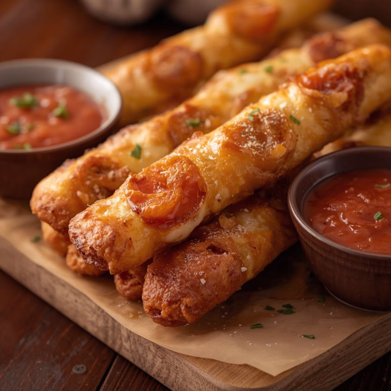 Pepperoni Pizza Roll Breadsticks Recipe at Home