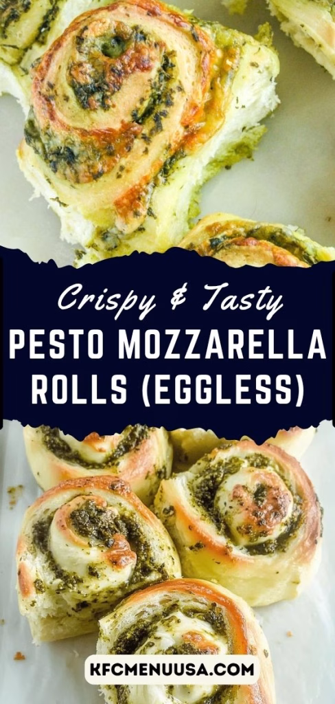 Pesto Mozzarella Rolls (Eggless) Recipe