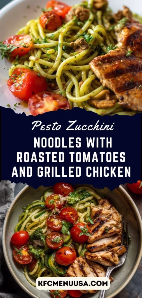Pesto Zucchini Noodles with Chicken Recipe