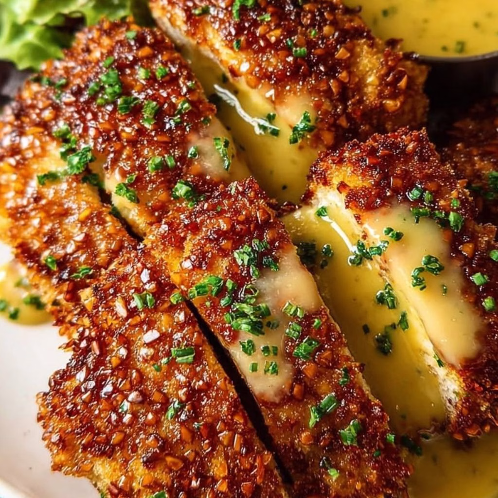 Pretzel Crusted Chicken with Spicy Honey Mustard Recipe
