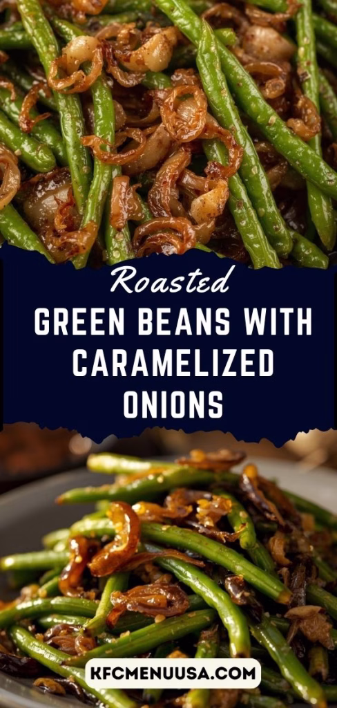 Roasted Green Beans with Caramelized Onions Recipe