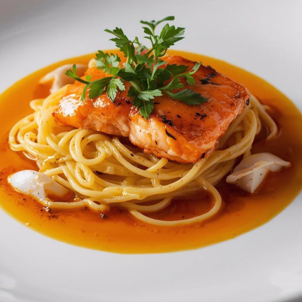 Salmon Linguine With Chilli Oil Recipe
