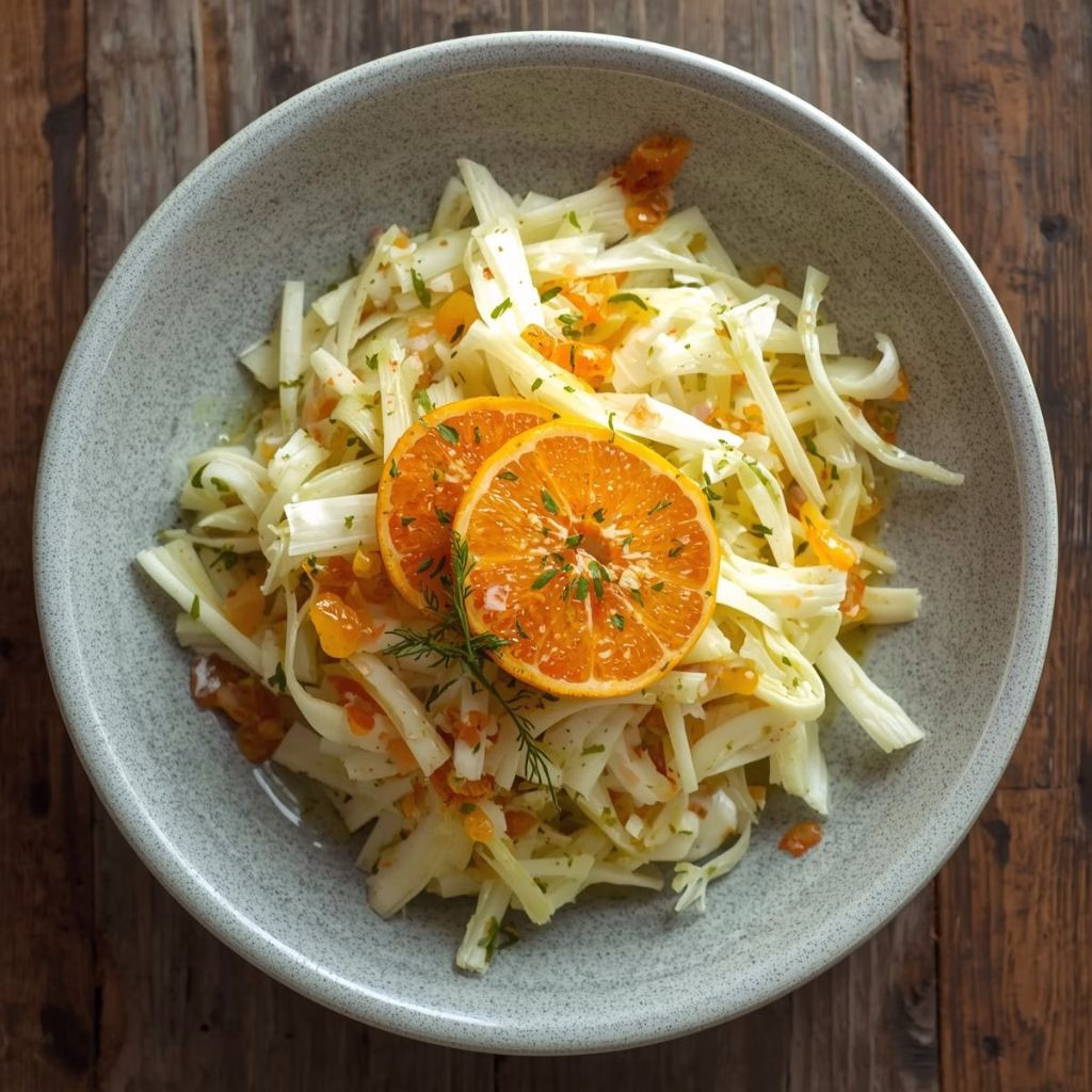 Shaved Fennel Salad with Clementine Vinaigrette Recipe