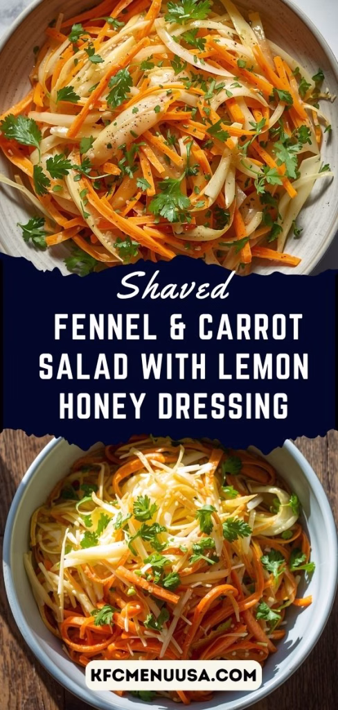 Shaved Fennel & Carrot Salad with Lemon Honey Dressing Recipe