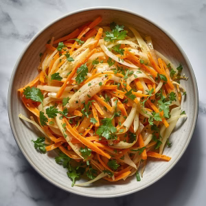 Shaved Fennel & Carrot Salad with Lemon Honey Dressing Recipe