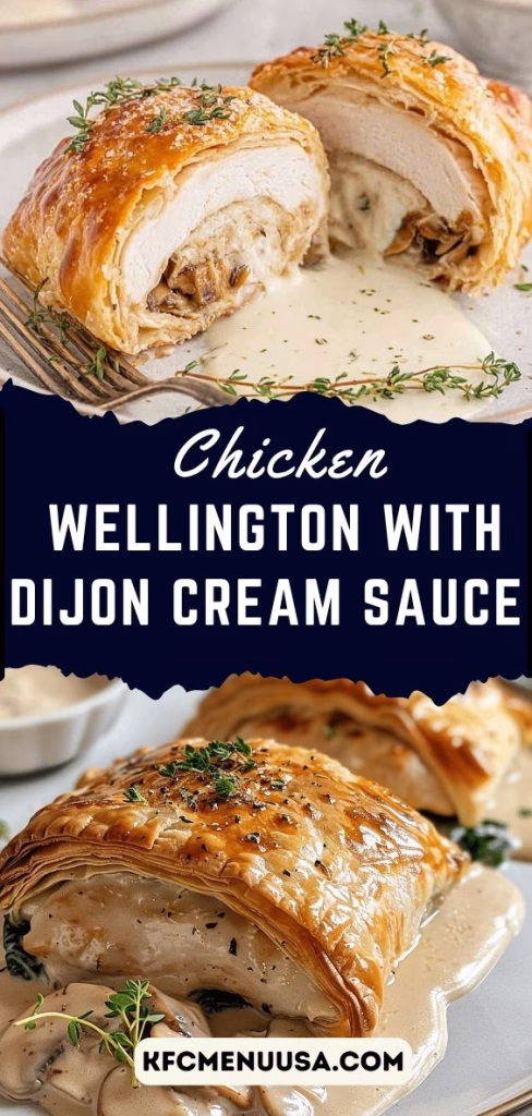Chicken Wellington with Dijon Cream Sauce Recipe