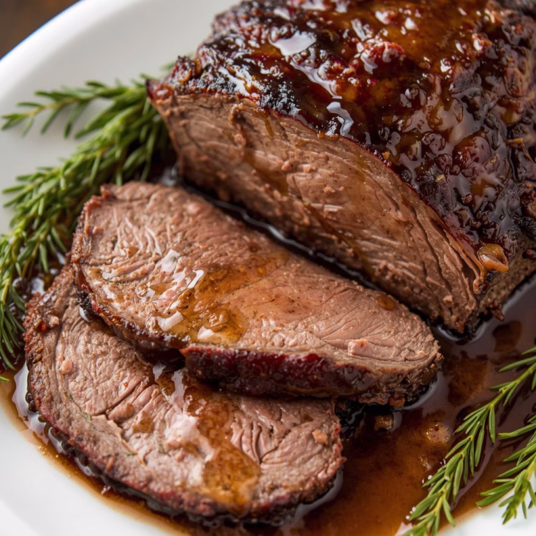 Slow Cooker Balsamic Glazed Roast Beef Recipe