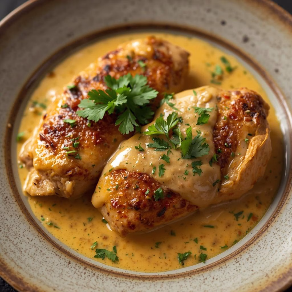 Spanish Chicken in Creamy Mustard Sauce Recipe