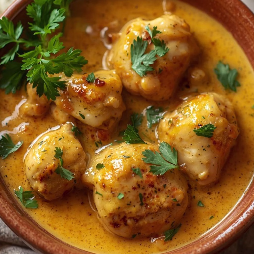 Spanish Chicken in Creamy Mustard Sauce Recipe