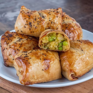 Spiced Pea and Potato Rolls Recipe
