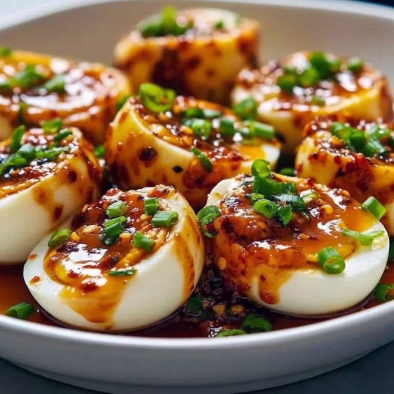 Spicy Chili Garlic Deviled Eggs Recipe